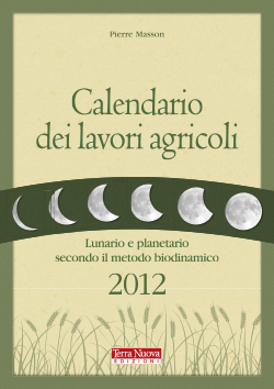 Calendario dei lavori agricoli 2012