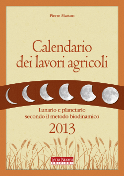 Calendario dei lavori agricoli 2013